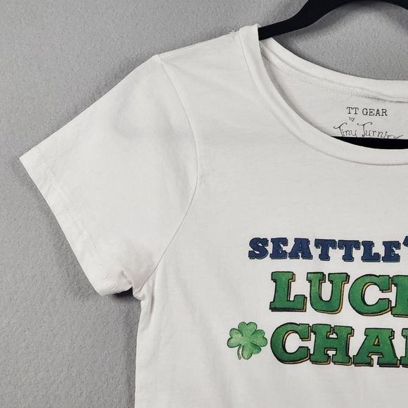 Seattle Mariners T-Shirt Top Women's M 'Seattle's Lucky Charm' Tiny Turnip MLB - Picture 5 of 8